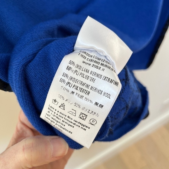 SWEATER 20.52 Short Sleeve Crew Neck Made Italy Minimalist Geometric Modern Chic - Picture 7 of 12